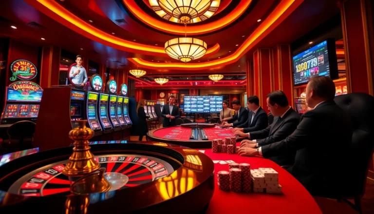 Experience thrilling moments at a new88 online casino with roulette, slot machines, and engaging players.